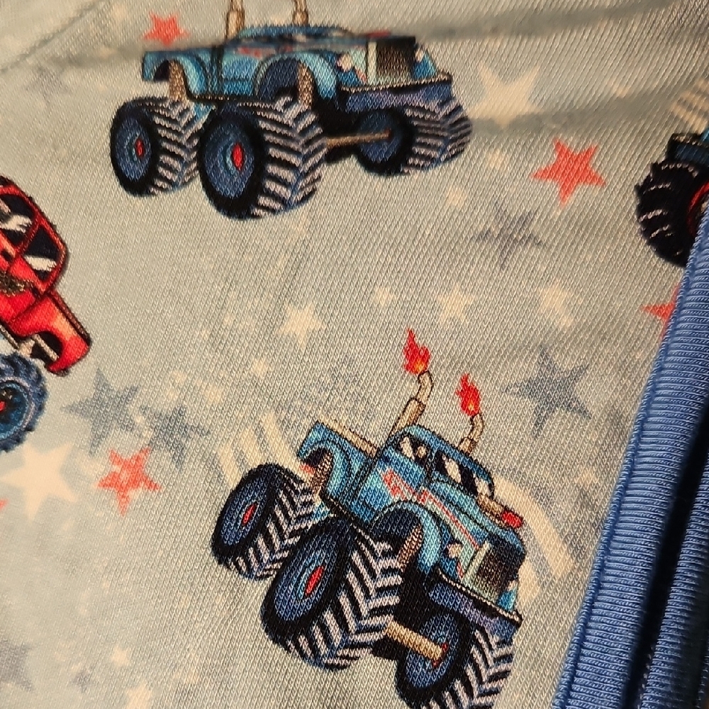 Cozy Monster Truck and Airplane Pajama Set - Picture 2 of 9